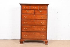 Kindel Furniture Georgian Carved Solid Mahogany Highboy Dresser