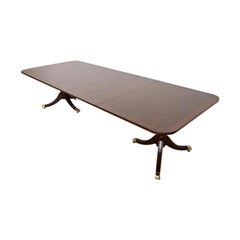 Kindel Furniture Georgian Double Extension Dining Table, Newly Refinished
