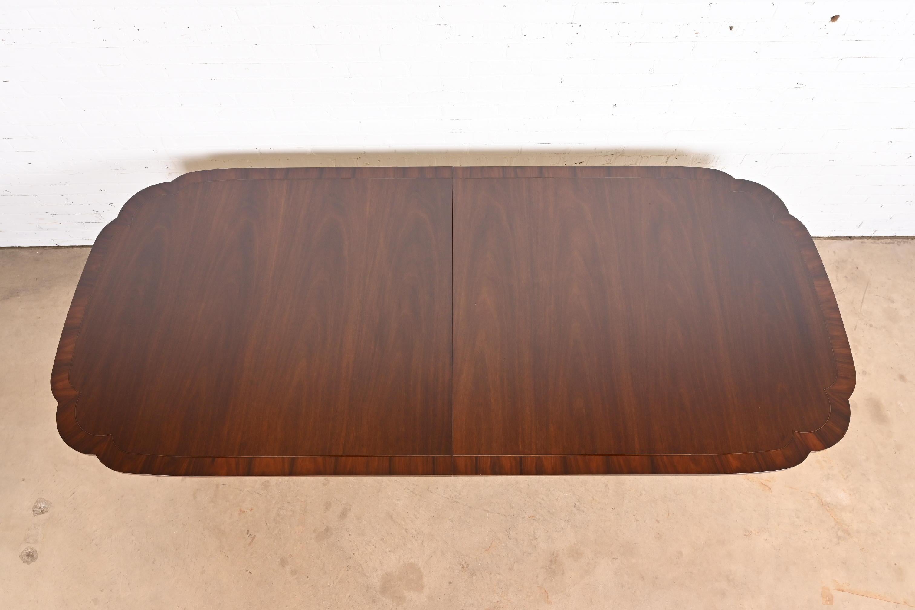 Kindel Furniture Georgian Mahogany Double Pedestal Extension Dining Table 5