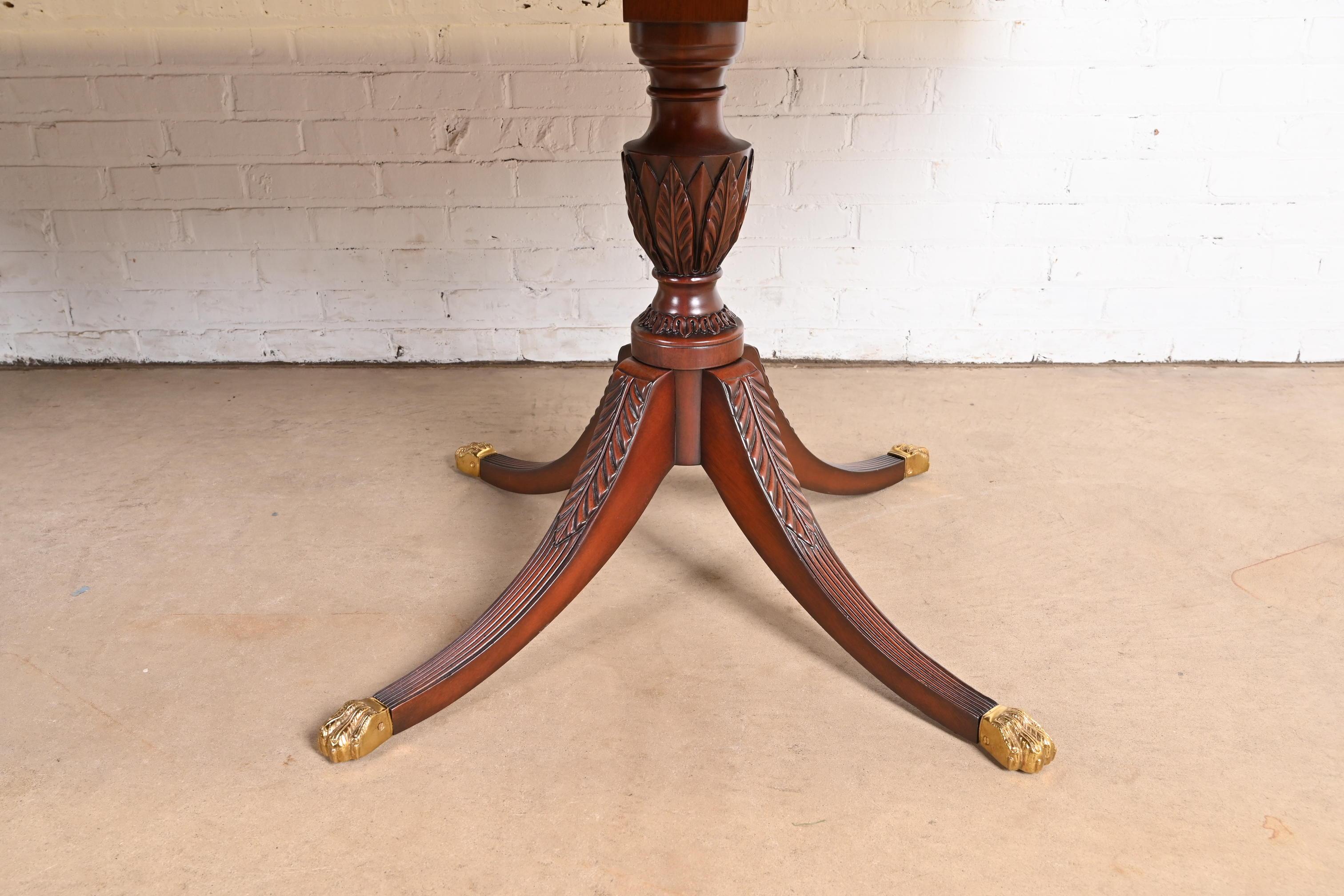Kindel Furniture Georgian Mahogany Double Pedestal Extension Dining Table 3