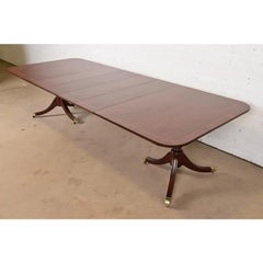 Kindel Furniture Georgian Mahogany Extension Dining Table, Newly Refinished