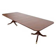 Kindel Furniture Georgian Mahogany Extension Dining Table, Newly Refinished