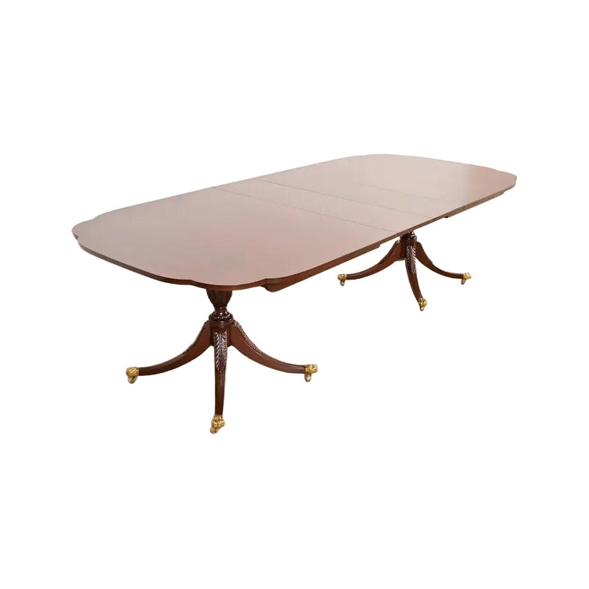 Kindel Furniture Georgian Mahogany Extension Dining Table, Newly Refinished