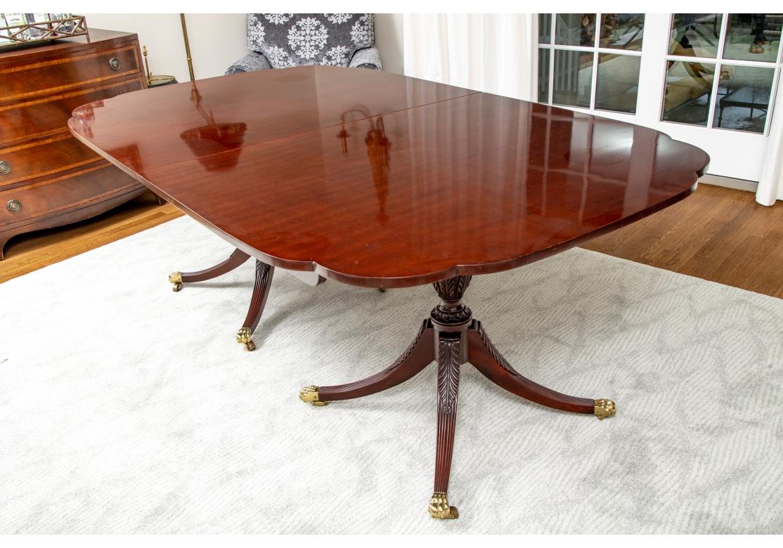 Kindel Furniture Georgian Style Mahogany Double Pedestal Dining Table For Sale 9