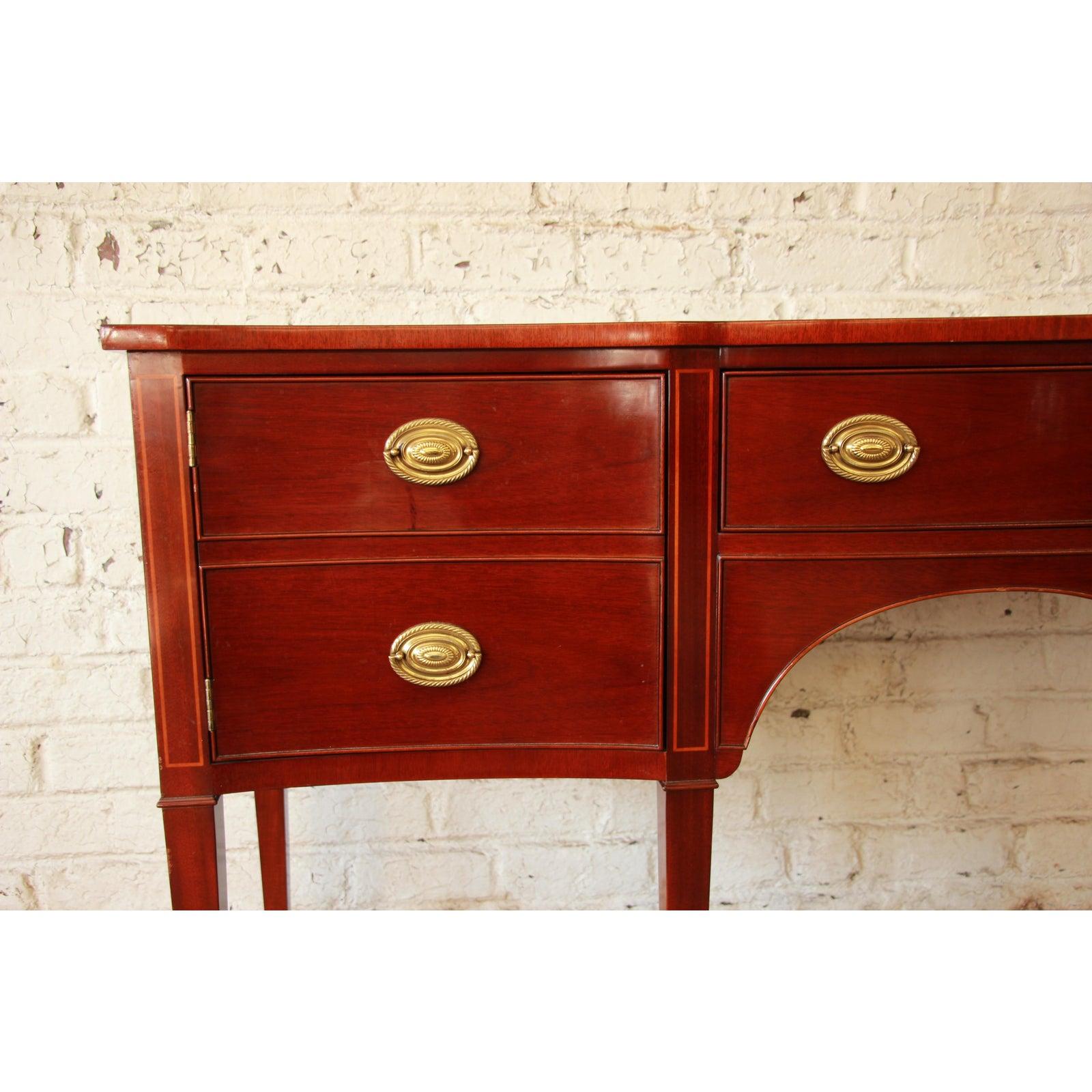 American Kindel Furniture Hepplewhite Inlaid Mahogany Sideboard Buffet
