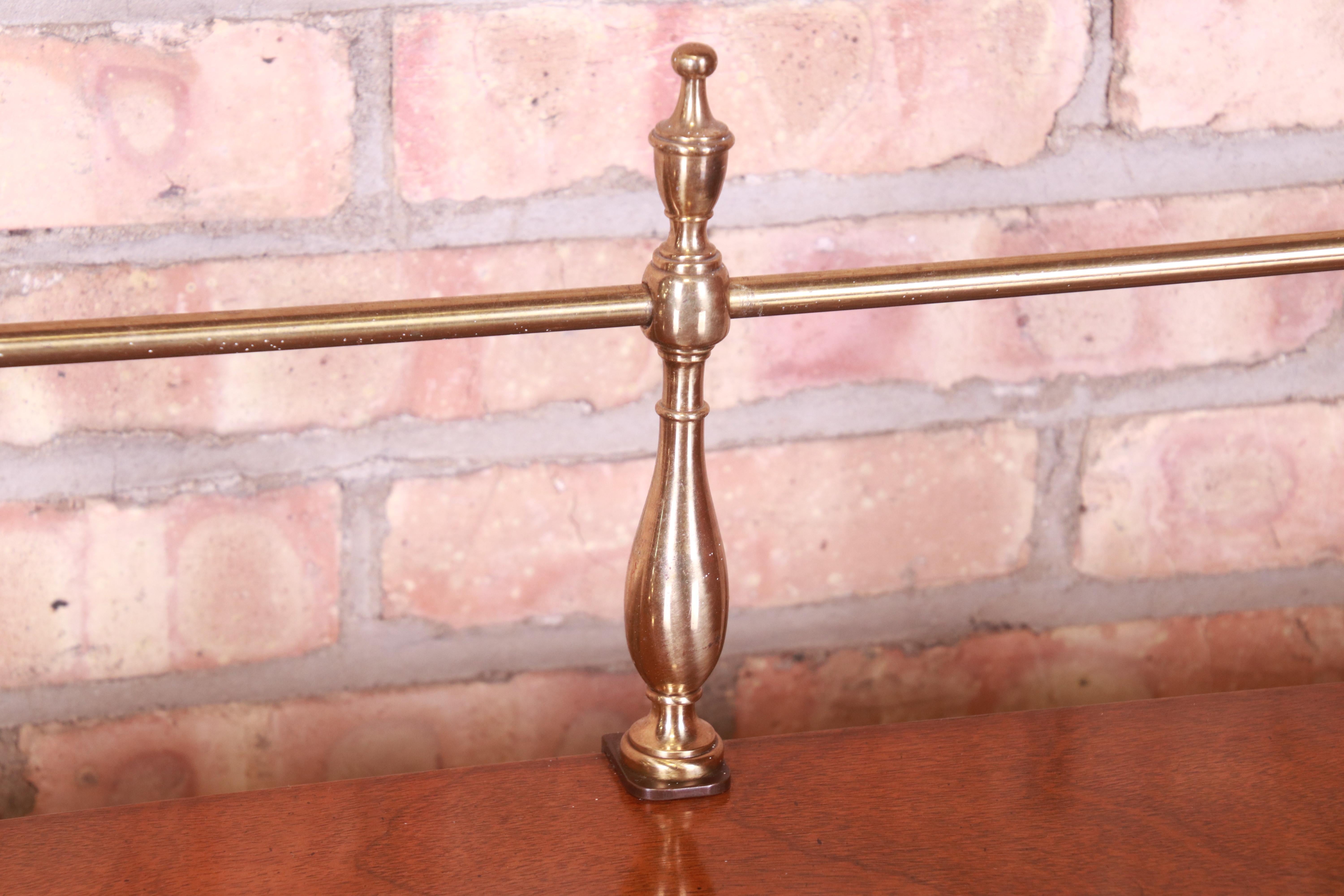 Kindel Furniture Hepplewhite Mahogany Sideboard Credenza with Brass Gallery 7