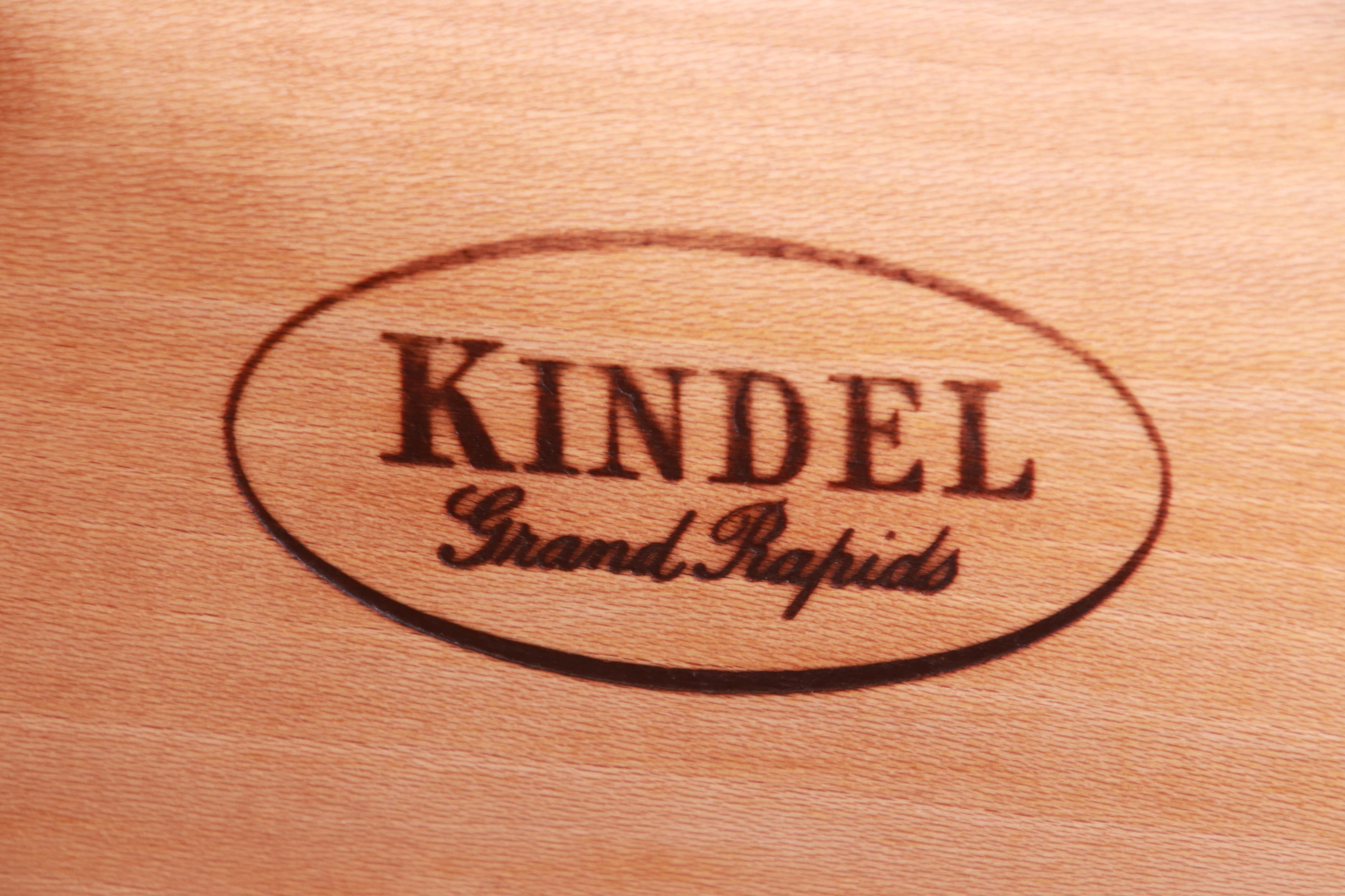 Kindel Furniture Hepplewhite Mahogany Sideboard Credenza with Brass Gallery 10