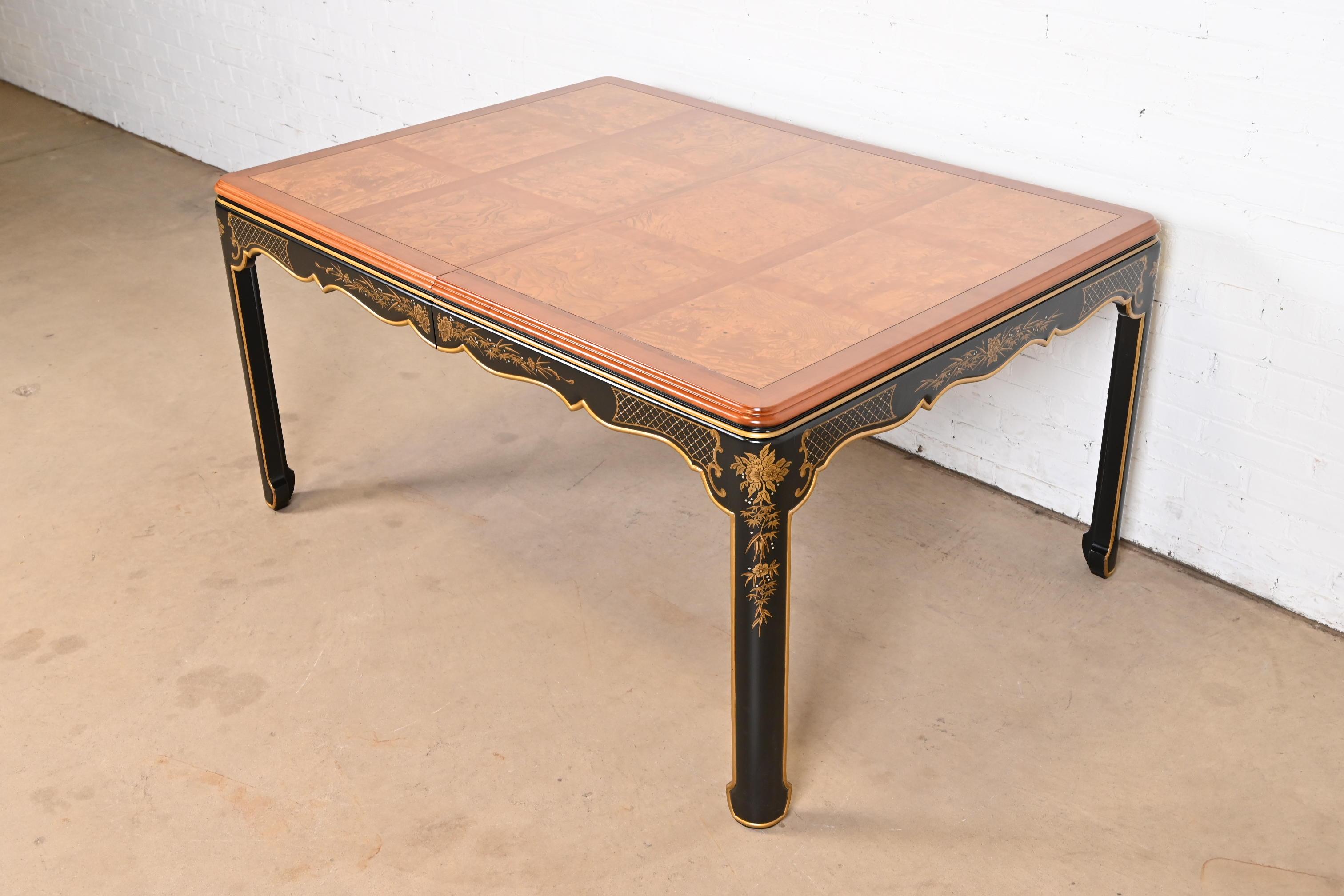 Kindel Furniture Hollywood Regency Chinoiserie Dining Table, Newly Refinished For Sale 6