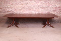 Kindel Furniture Irish Georgian Mahogany Extension Dining Table, Refinished