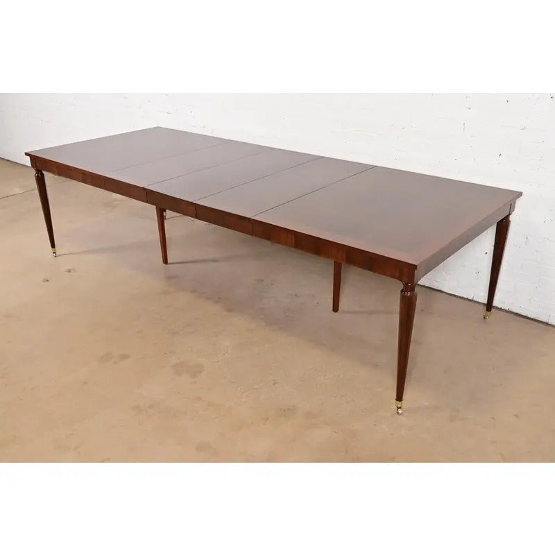 Kindel Furniture Louis XVI Extension Dining Table, Newly Refinished