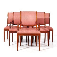 Kindel Furniture Mahogany Sleigh Back Dining Chairs - Set of 6