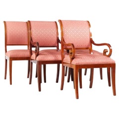 Kindel Furniture Mahogany Sleigh Back Dining Chairs - Set of 6