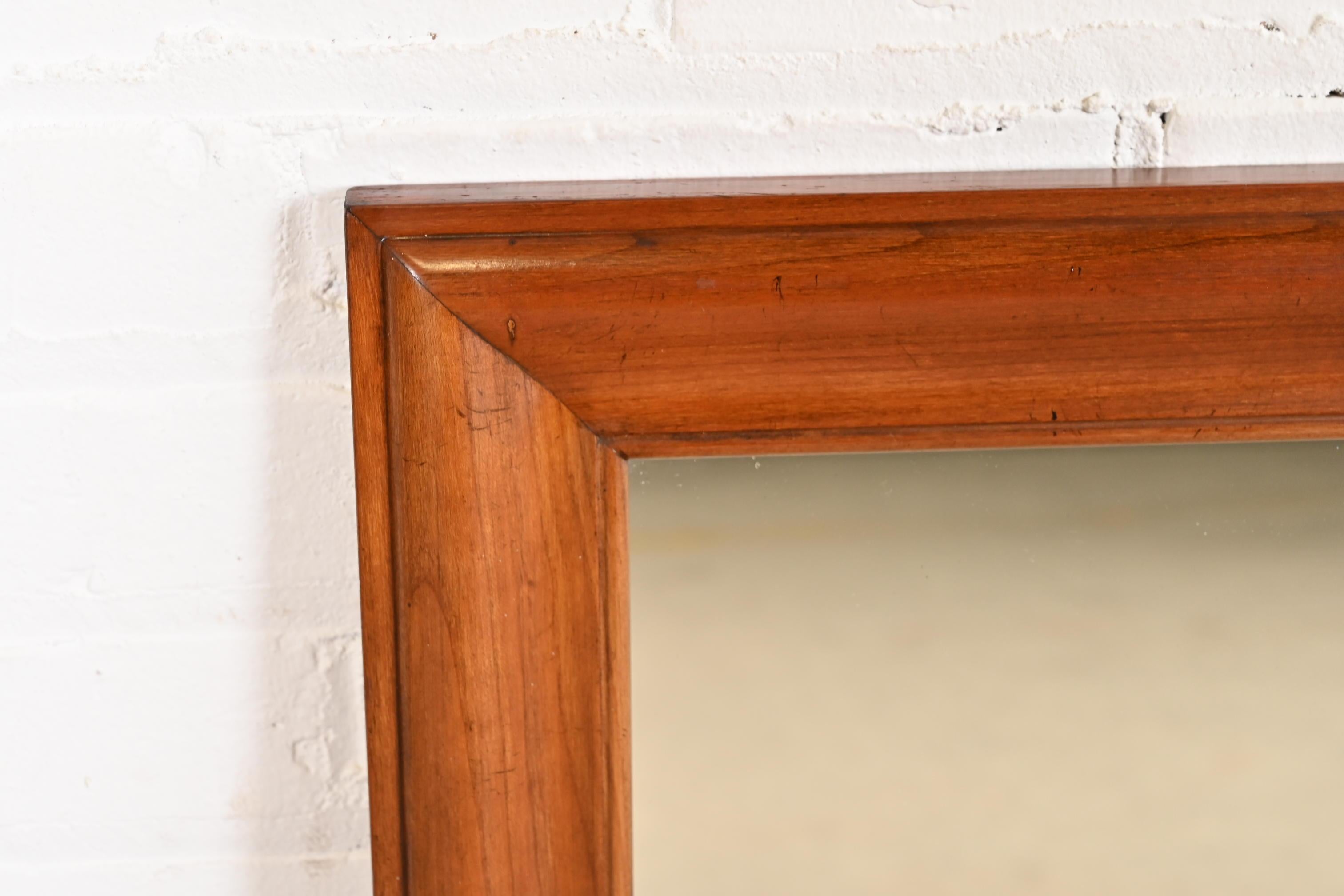 American Kindel Furniture Mid-Century Fruitwood Framed Wall Mirror, 1960s For Sale