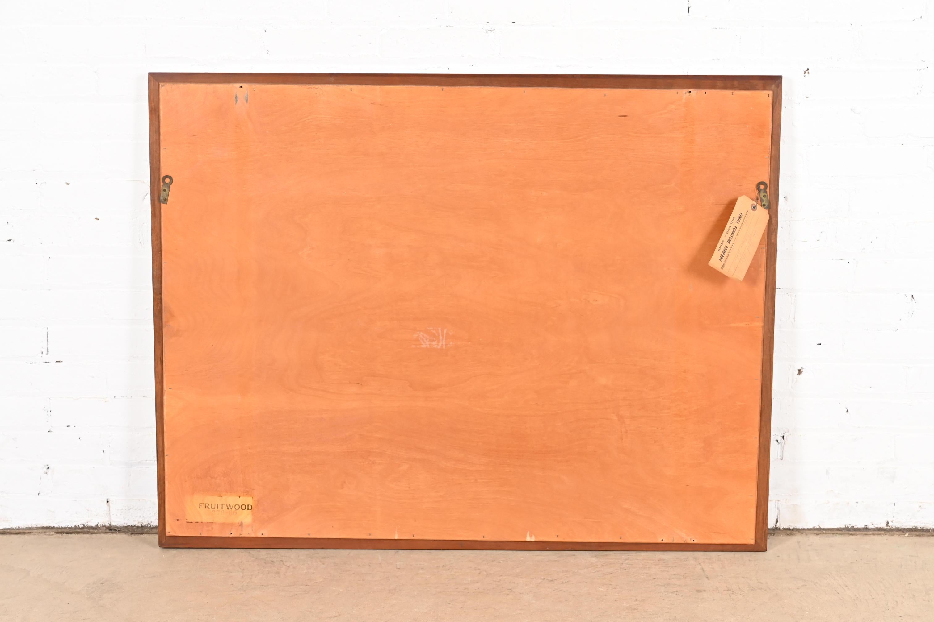 Kindel Furniture Mid-Century Fruitwood Framed Wall Mirror, 1960s For Sale 3