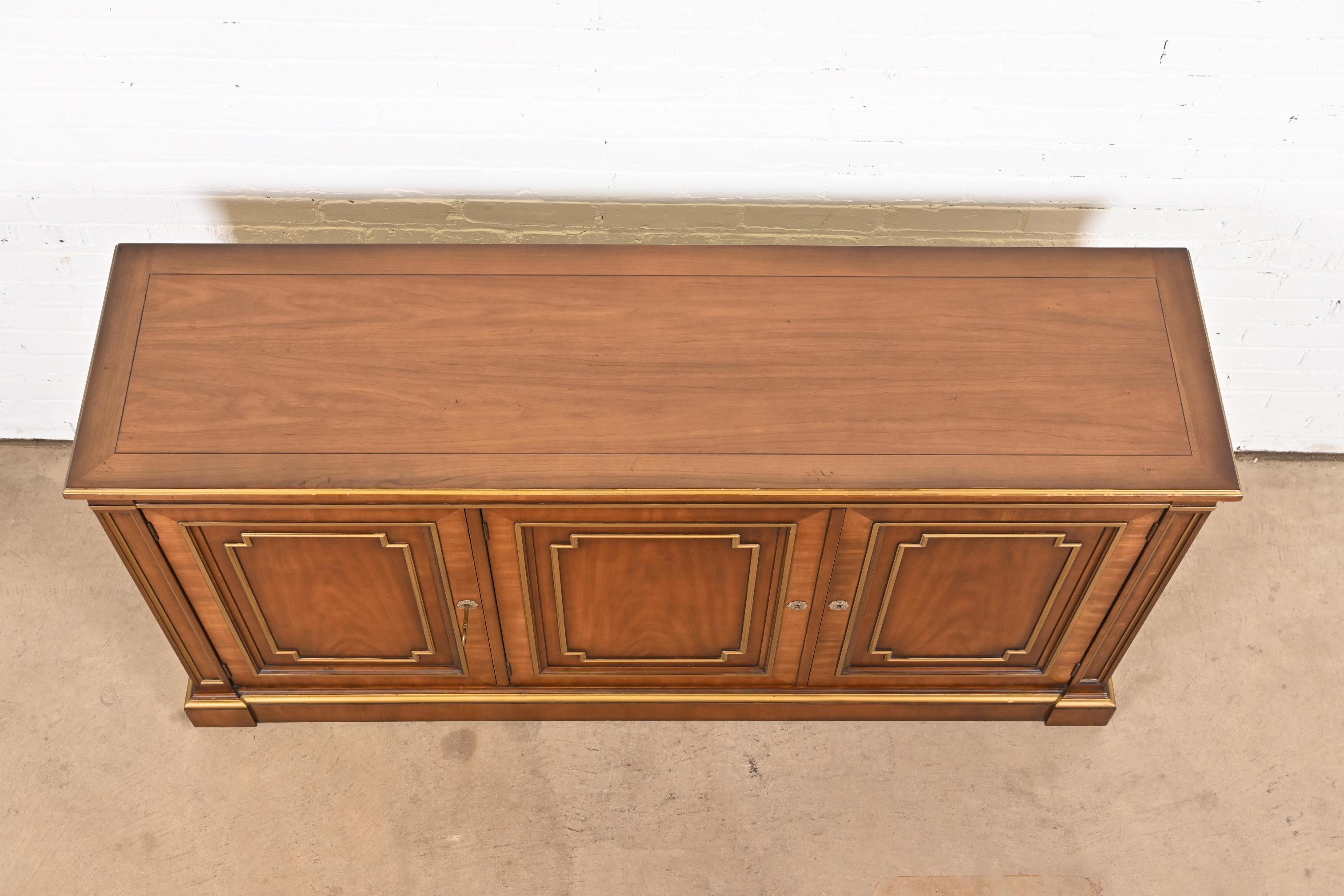 Kindel Furniture Neoclassical Cherry and Gold Gilt Sideboard Credenza 8
