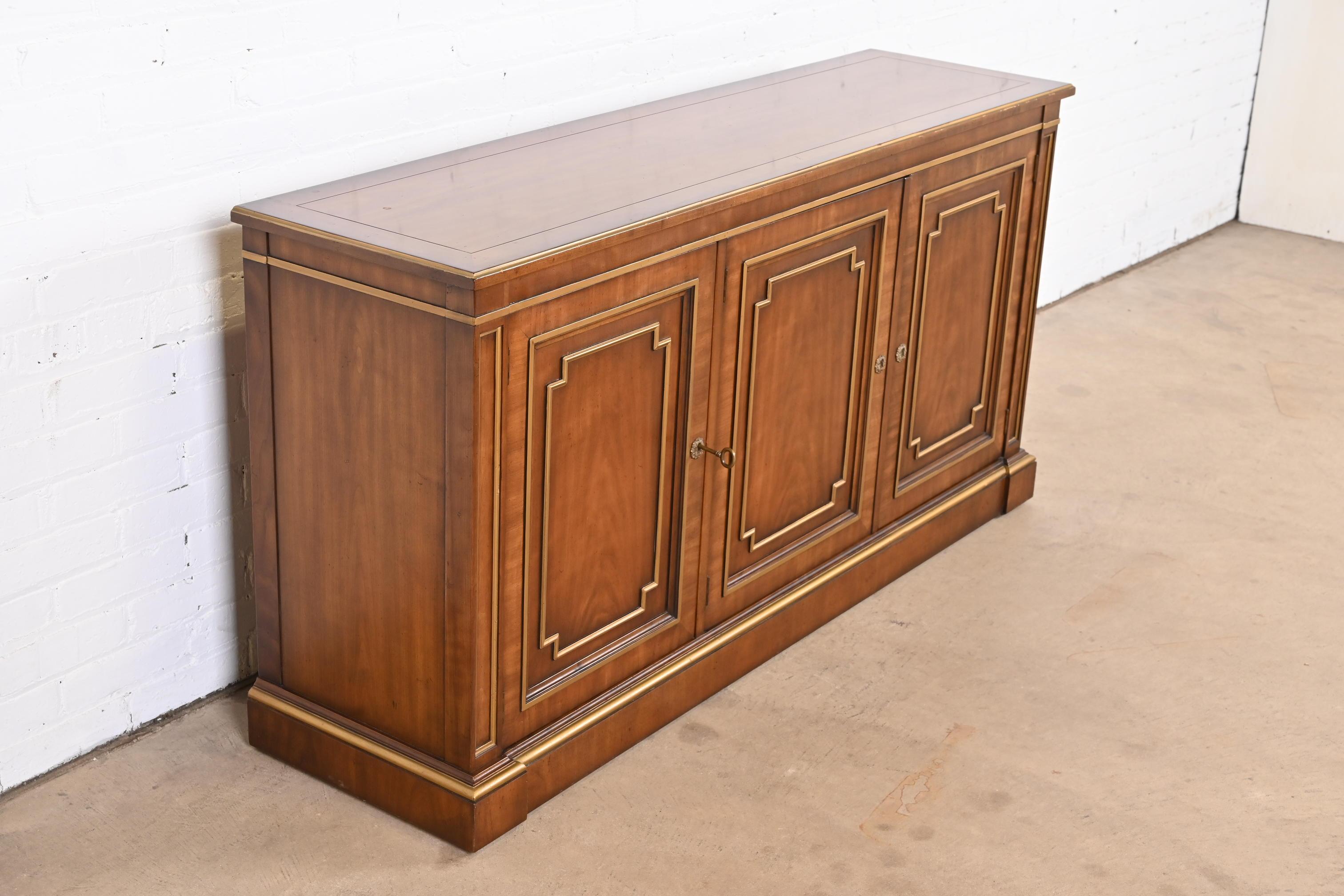 Kindel Furniture Neoclassical Cherry and Gold Gilt Sideboard Credenza 1