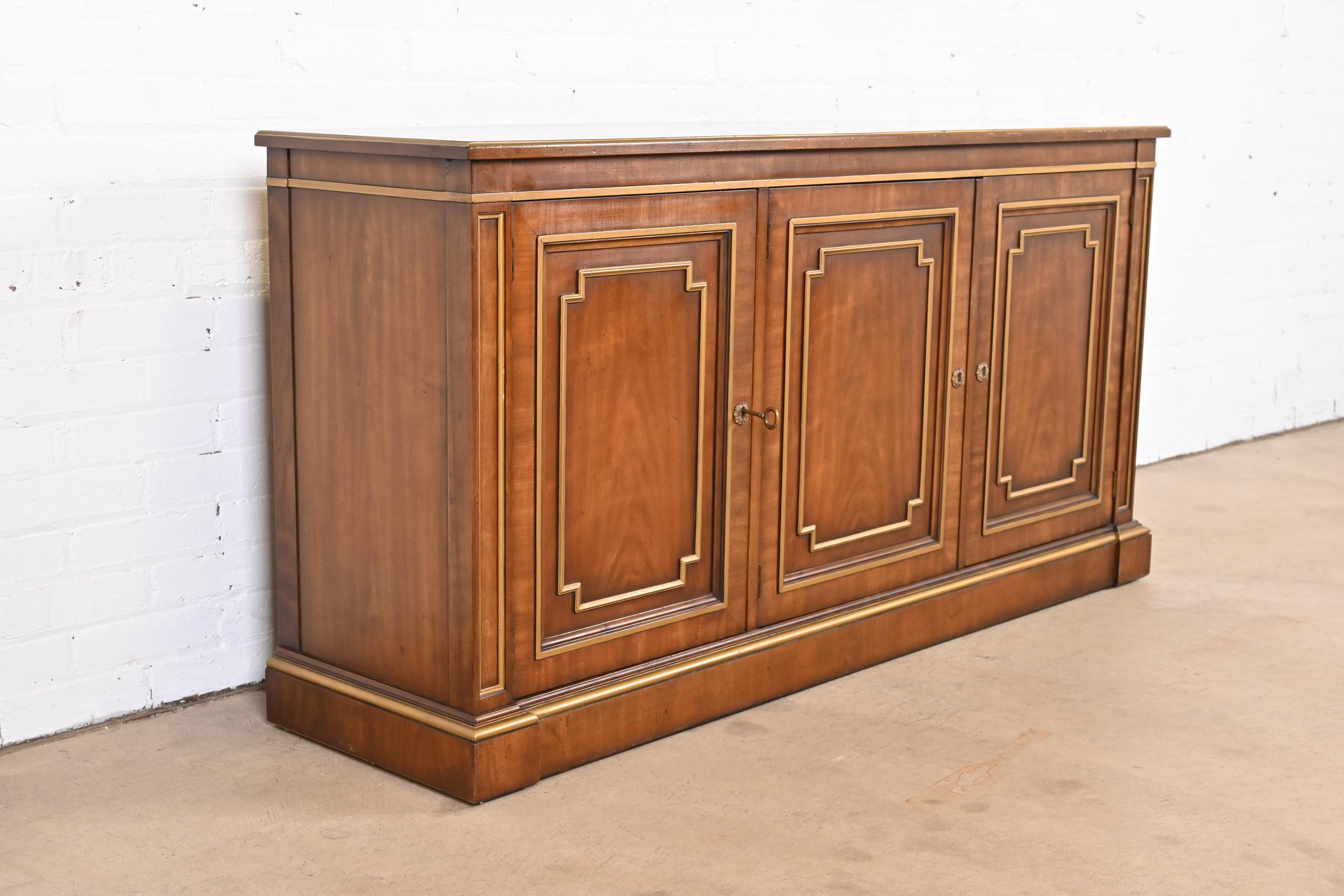 Kindel Furniture Neoclassical Cherry and Gold Gilt Sideboard Credenza 2