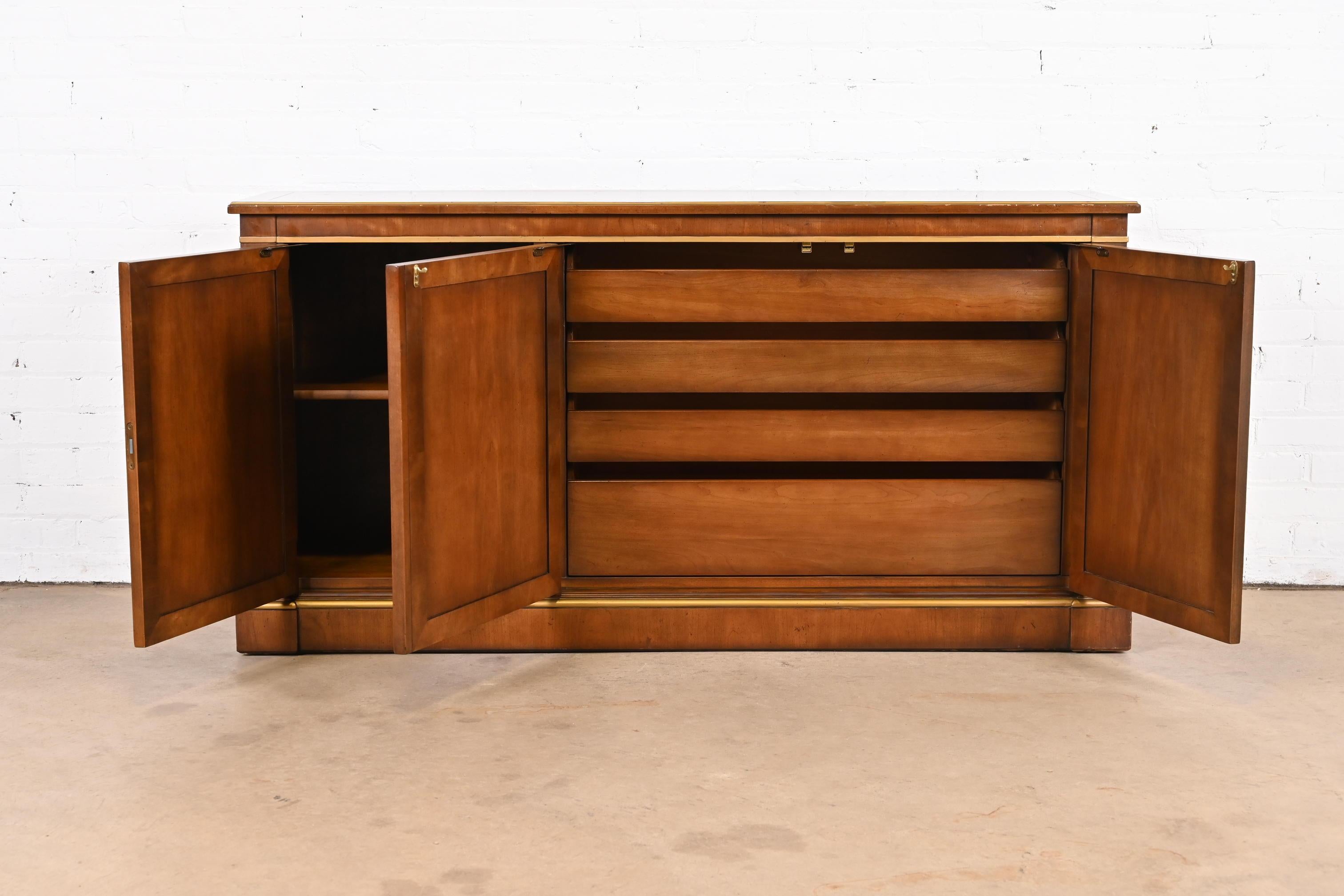 Kindel Furniture Neoclassical Cherry and Gold Gilt Sideboard Credenza 3