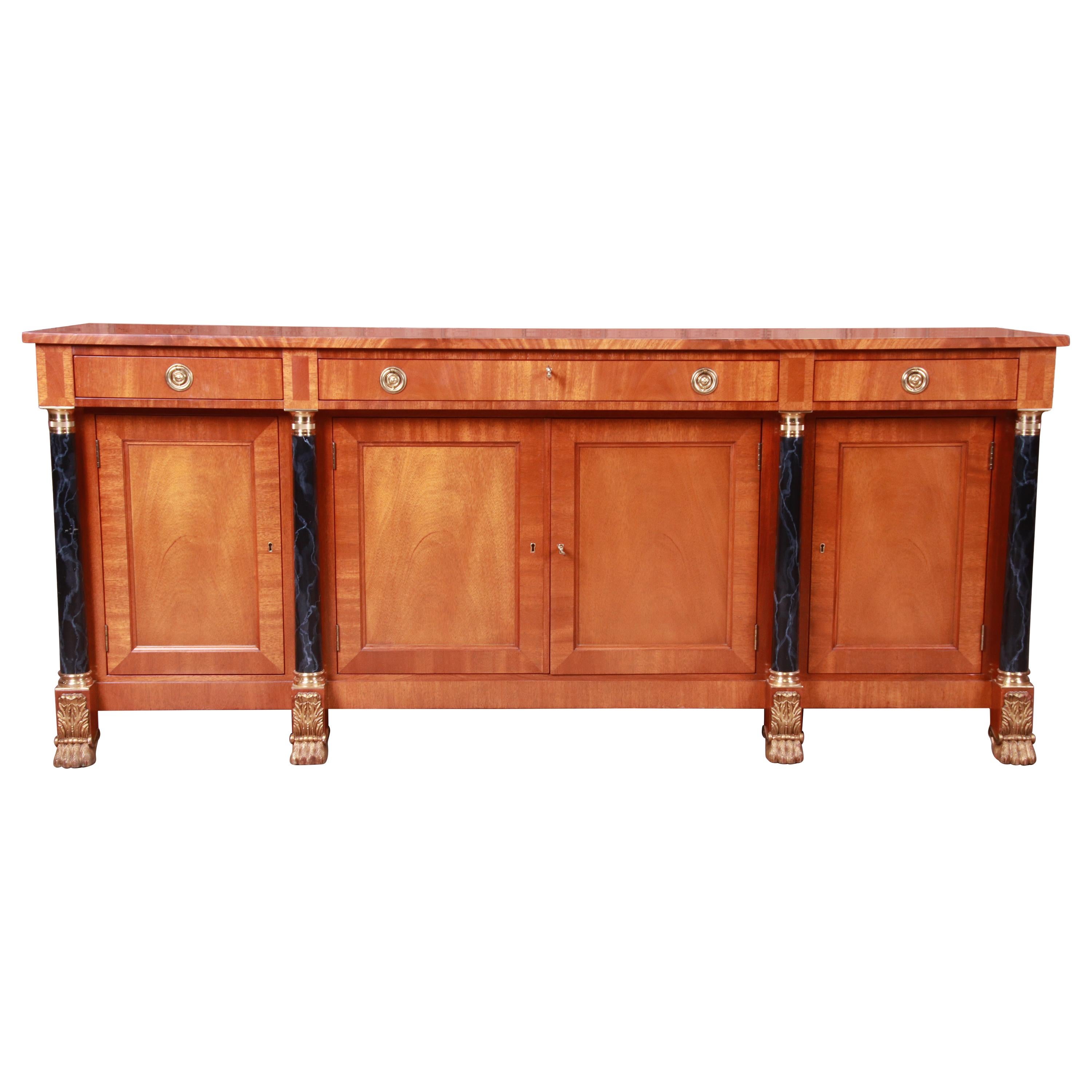 Kindel Furniture Neoclassical Mahogany Sideboard or Bar Cabinet
