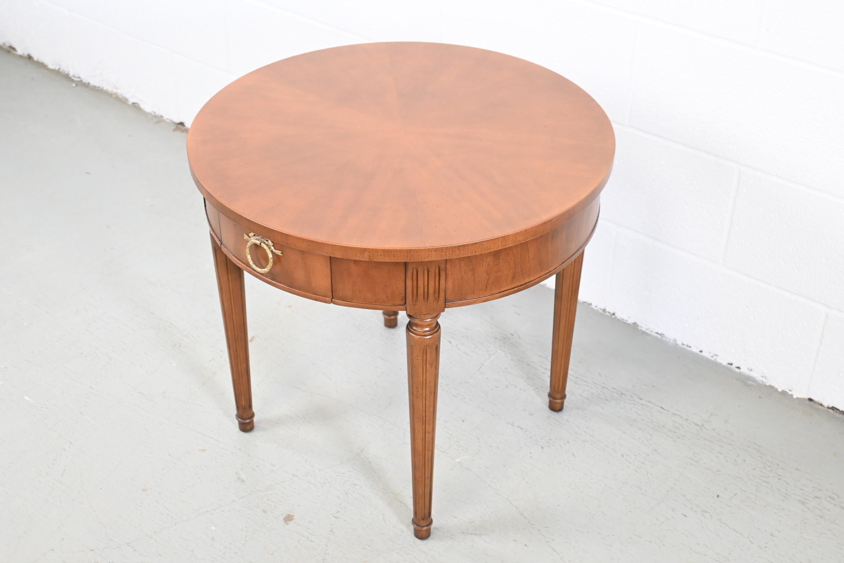 Late 20th Century Kindel Furniture Neoclassical Style Round Side or End Table