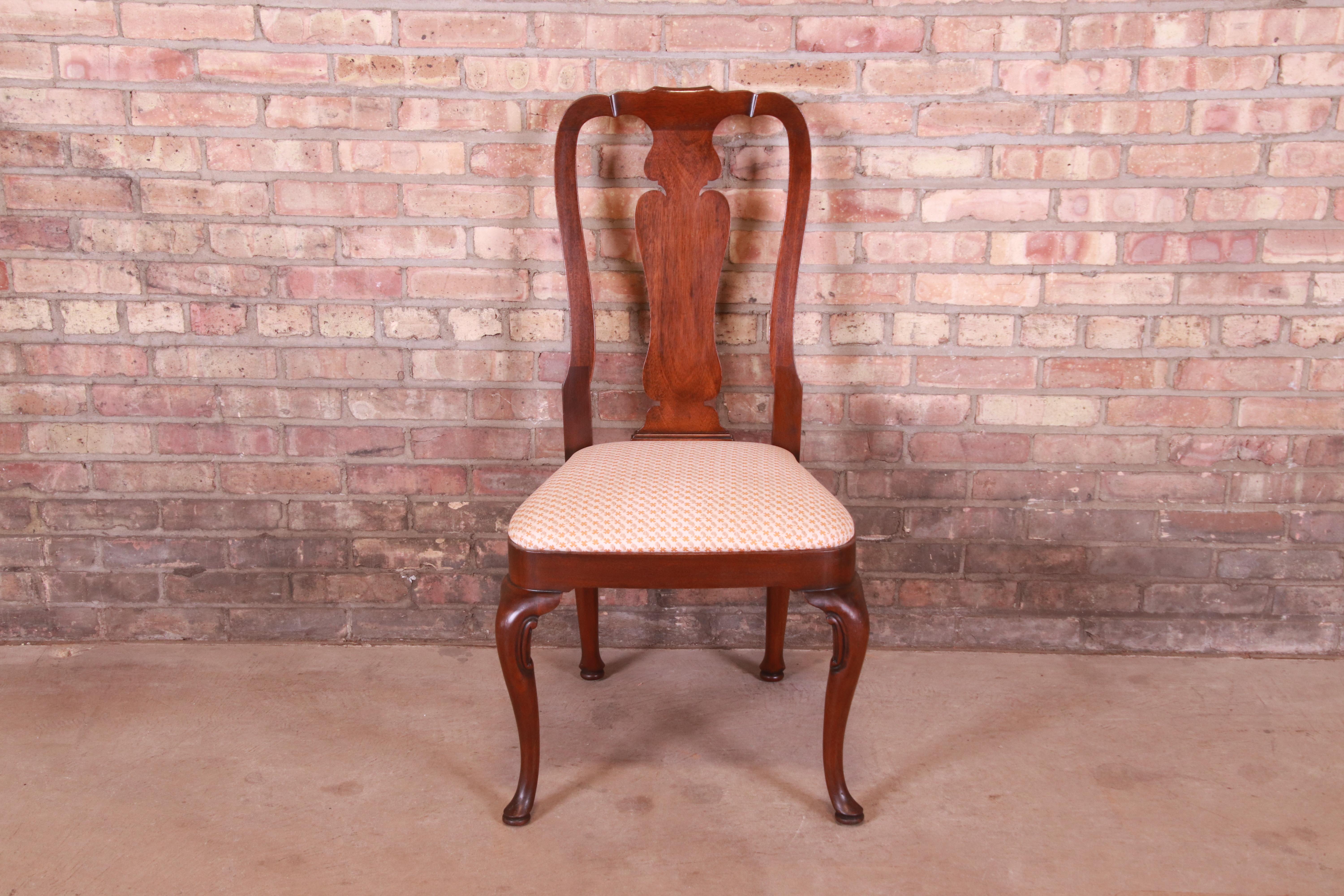 Kindel Furniture Queen Anne Mahogany Dining Chairs, Set of Eight 6