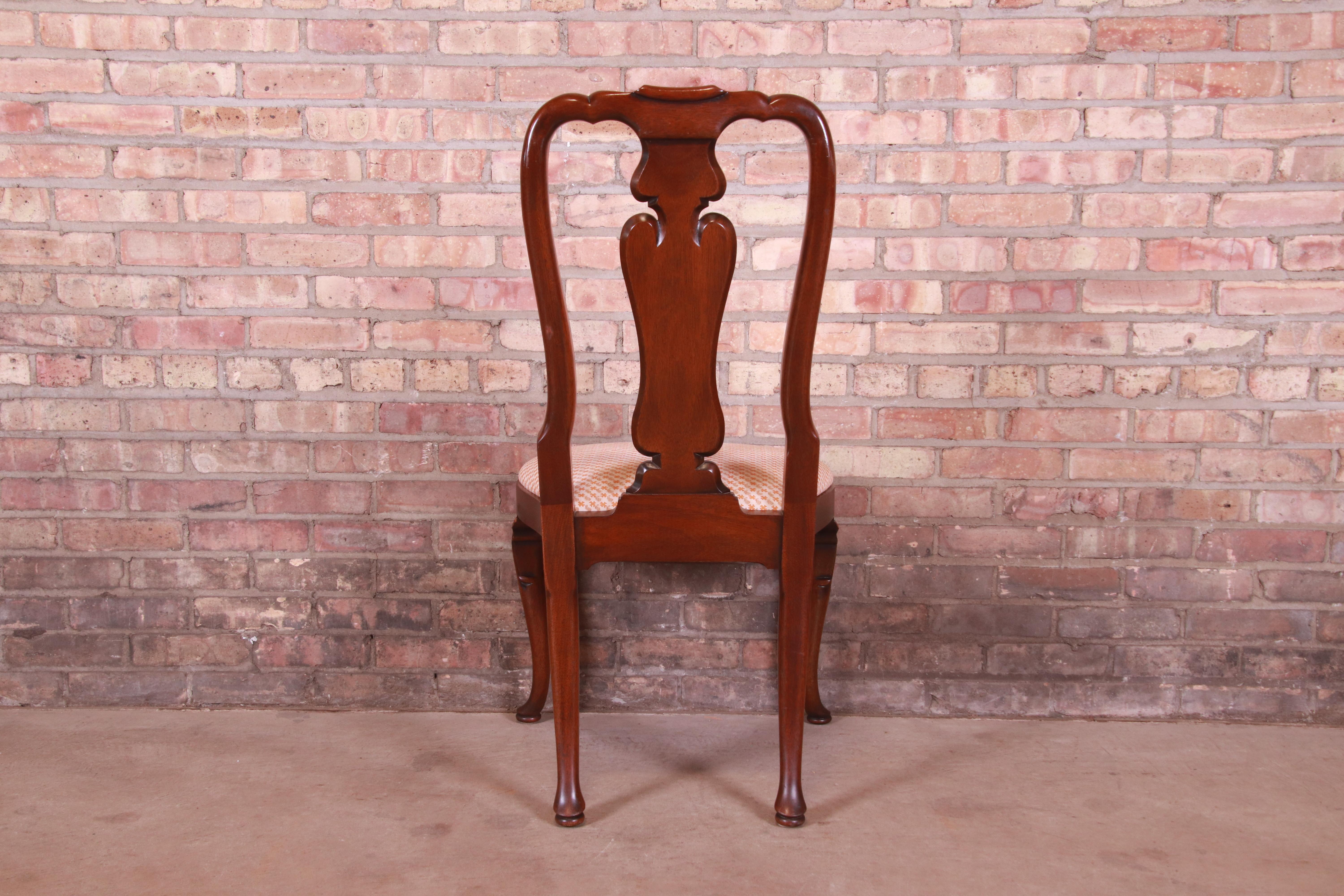 Kindel Furniture Queen Anne Mahogany Dining Chairs, Set of Eight 9