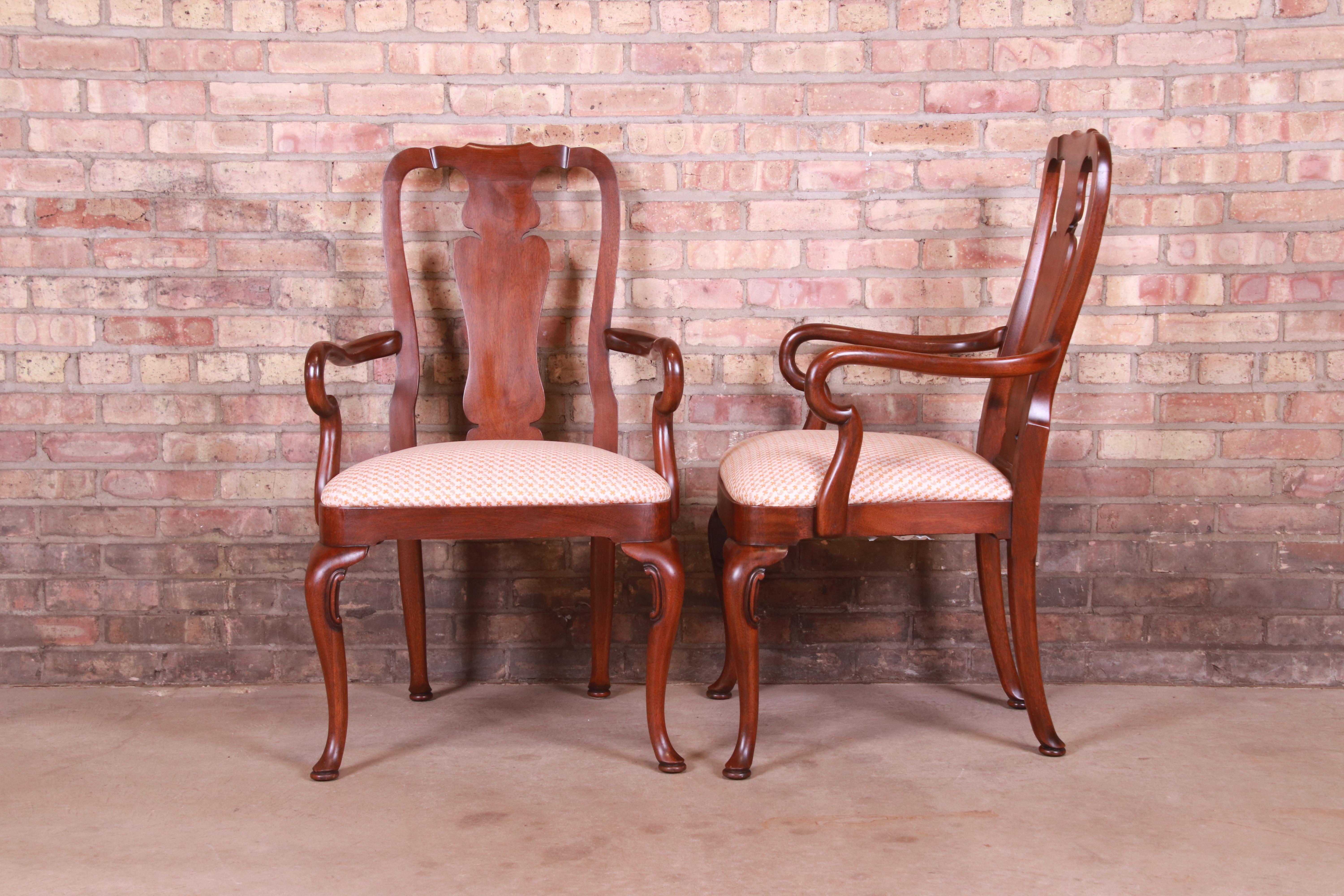 Kindel Furniture Queen Anne Mahogany Dining Chairs, Set of Eight 10