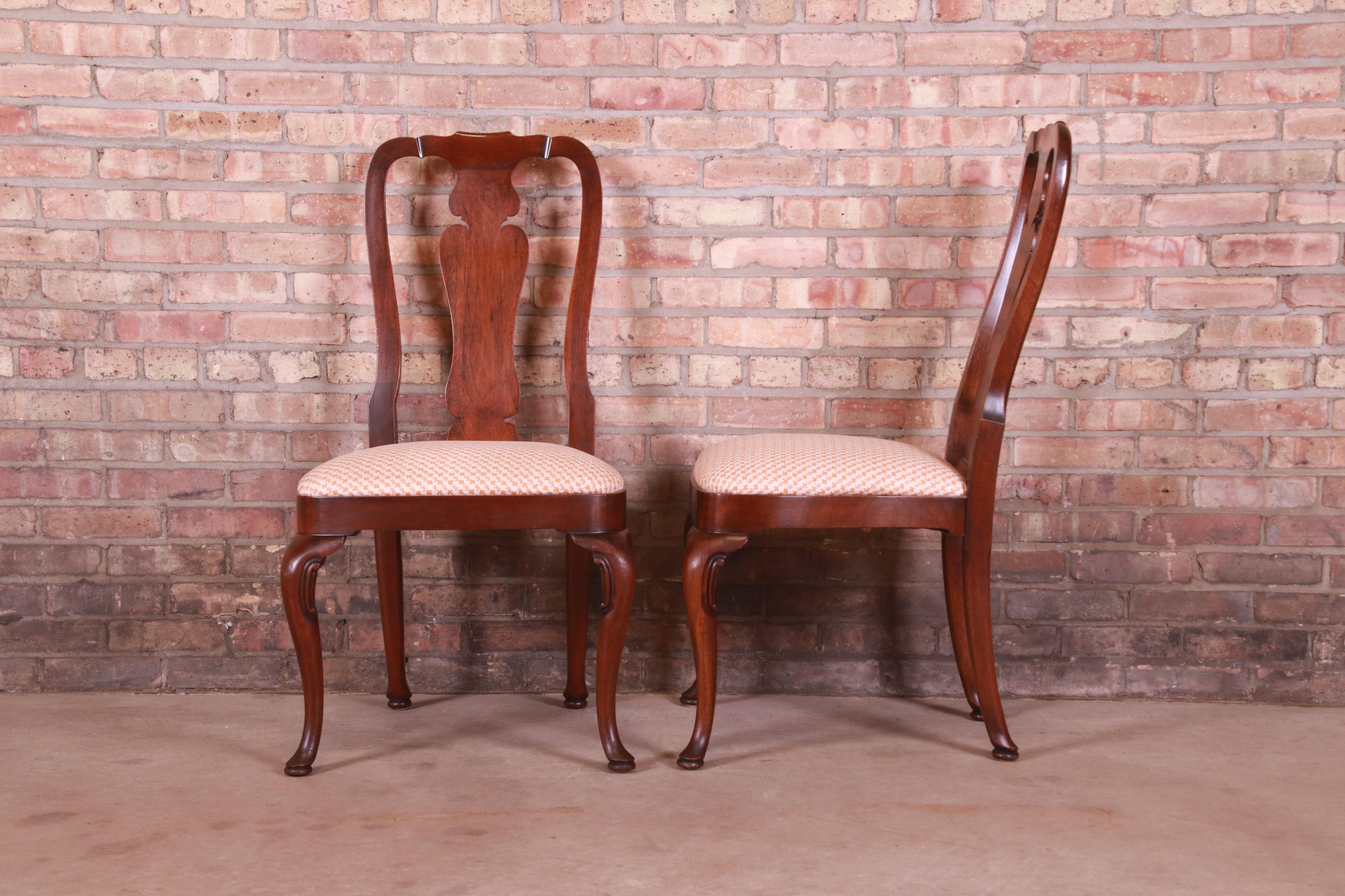 Kindel Furniture Queen Anne Mahogany Dining Chairs, Set of Eight 1