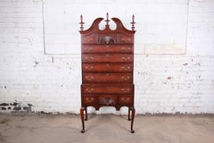 Kindel Furniture Queen Anne Mahogany Eleven-Drawer Highboy Dresser Chest