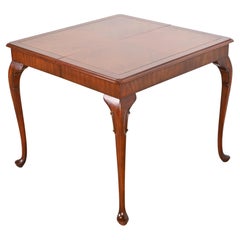 Kindel Furniture Queen Anne Mahagoni, ausziehbarer Esstisch oder Spieltisch