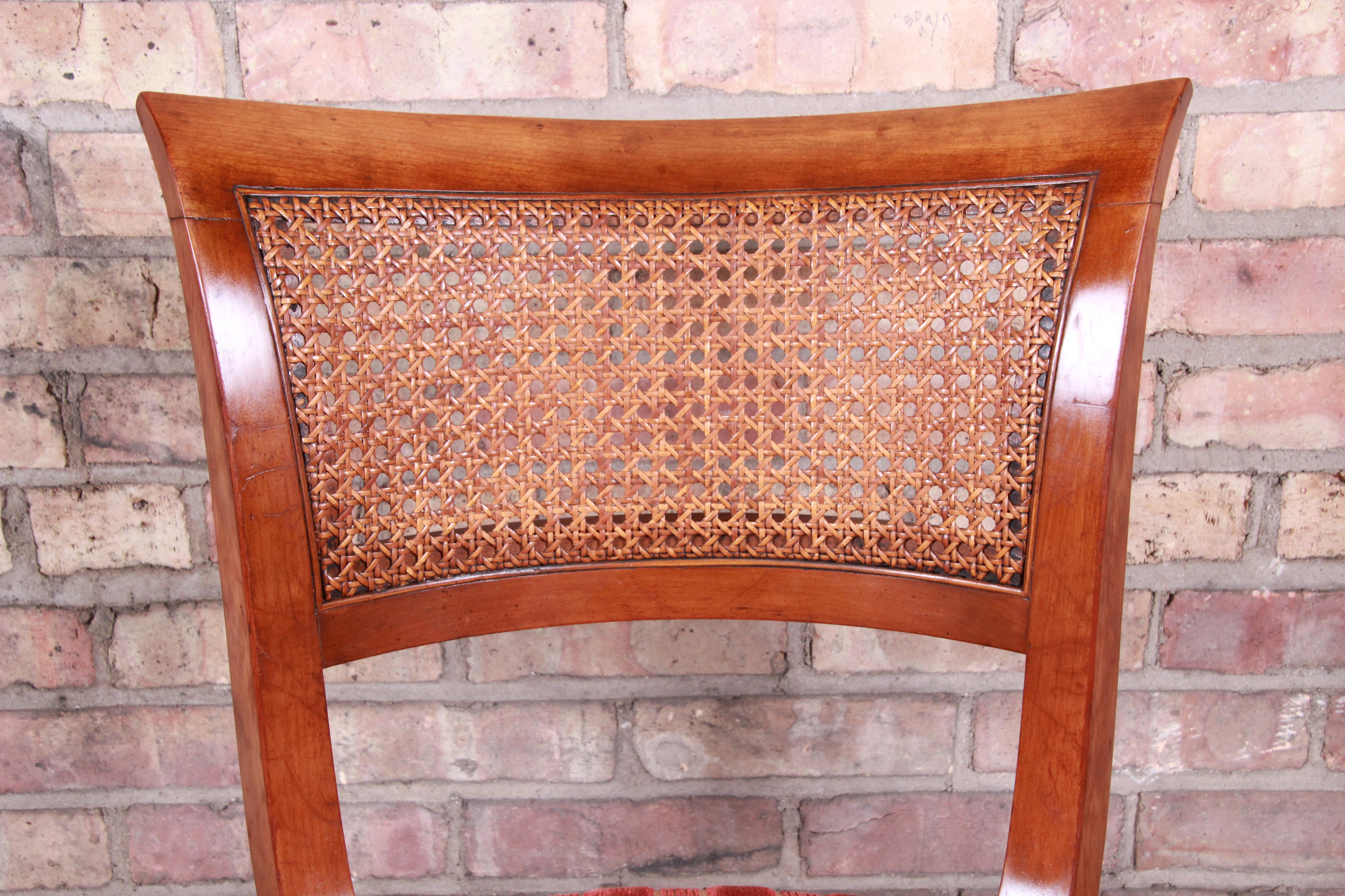 Kindel Furniture Regency Cane Back Dining Chairs, Set of Six 6