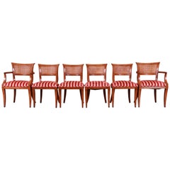 Kindel Furniture Regency Cane Back Dining Chairs, Set of Six