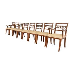 Kindel Furniture Regency Carved Cherry Wood Dining Chairs, Set of Eight