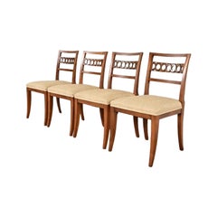 Kindel Furniture Regency Carved Cherry Wood Dining Chairs, Set of Four