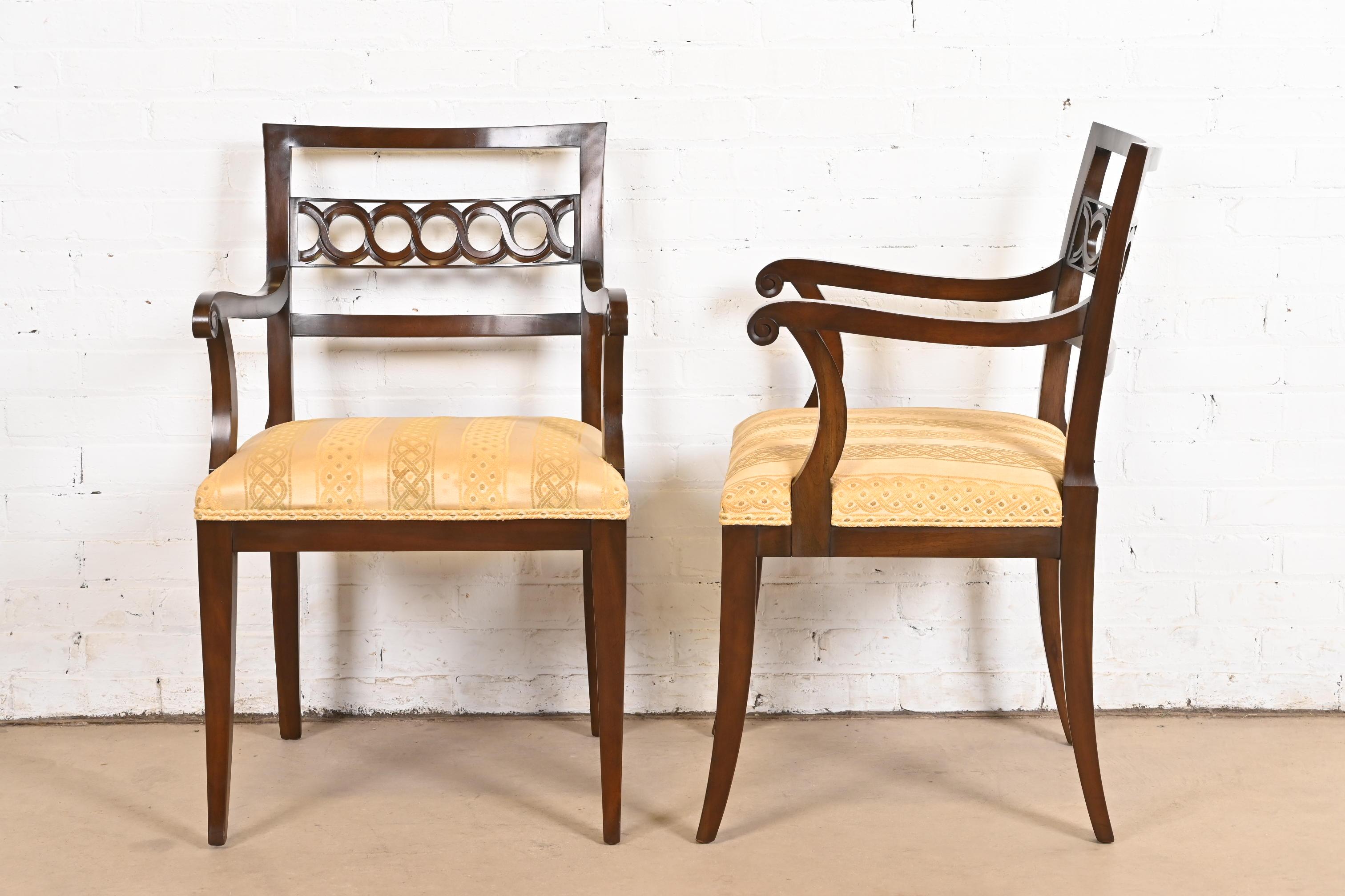 Kindel Furniture Regency Carved Cherry Wood Dining Chairs, Set of Six For Sale 2