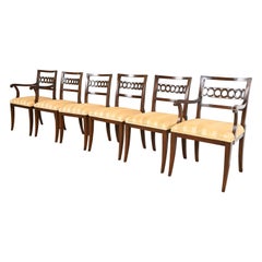 Kindel Furniture Regency - Sedie da pranzo in legno di ciliegio intagliato, set di sei sedie