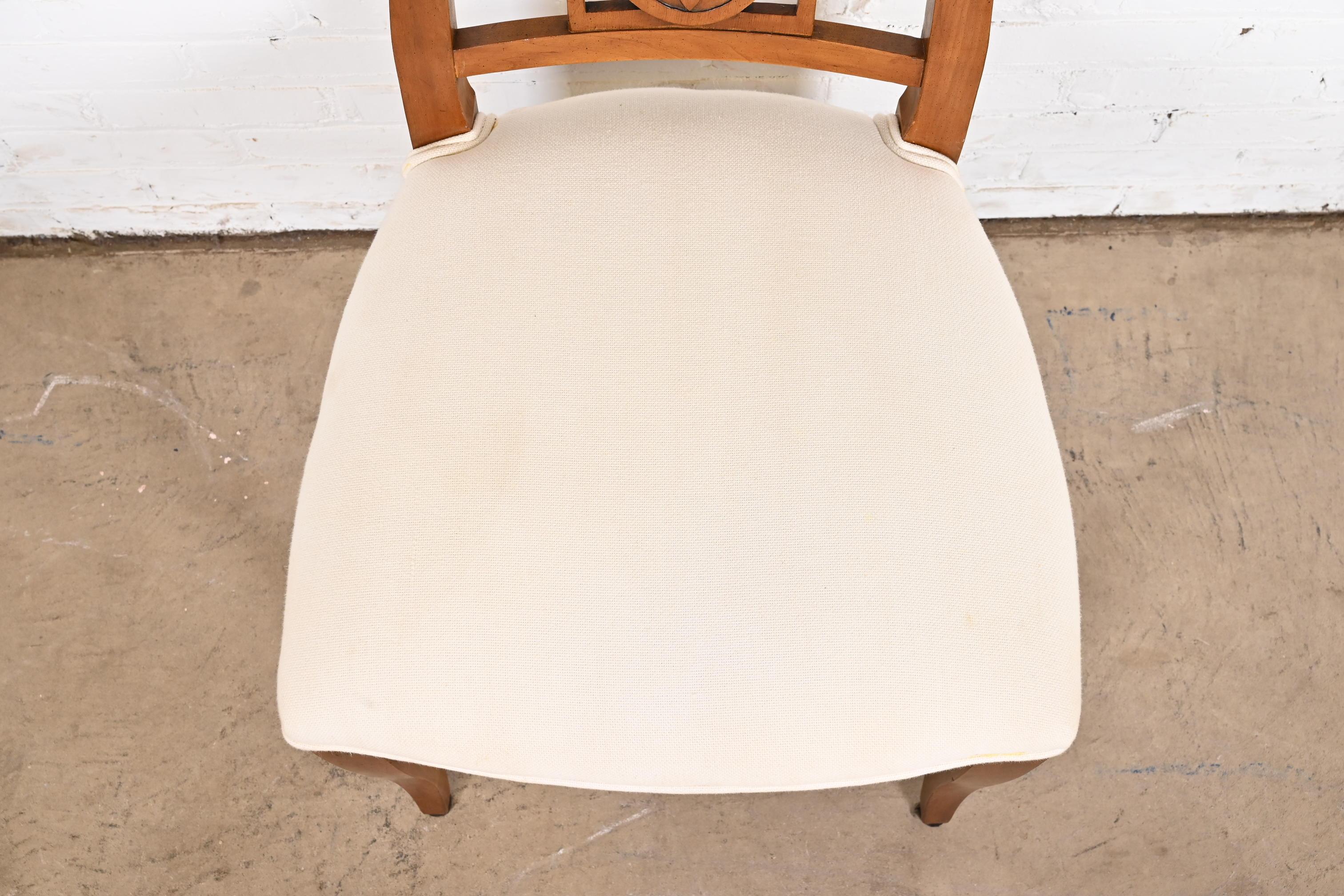 Kindel Furniture Regency Carved Fruitwood Dining Chairs, Set of Four For Sale 2