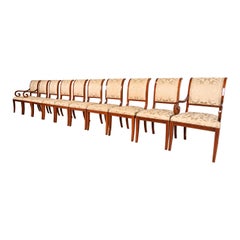 Kindel Furniture Chaises de salle à manger Regency en acajou sculpté et doré, ensemble de dix