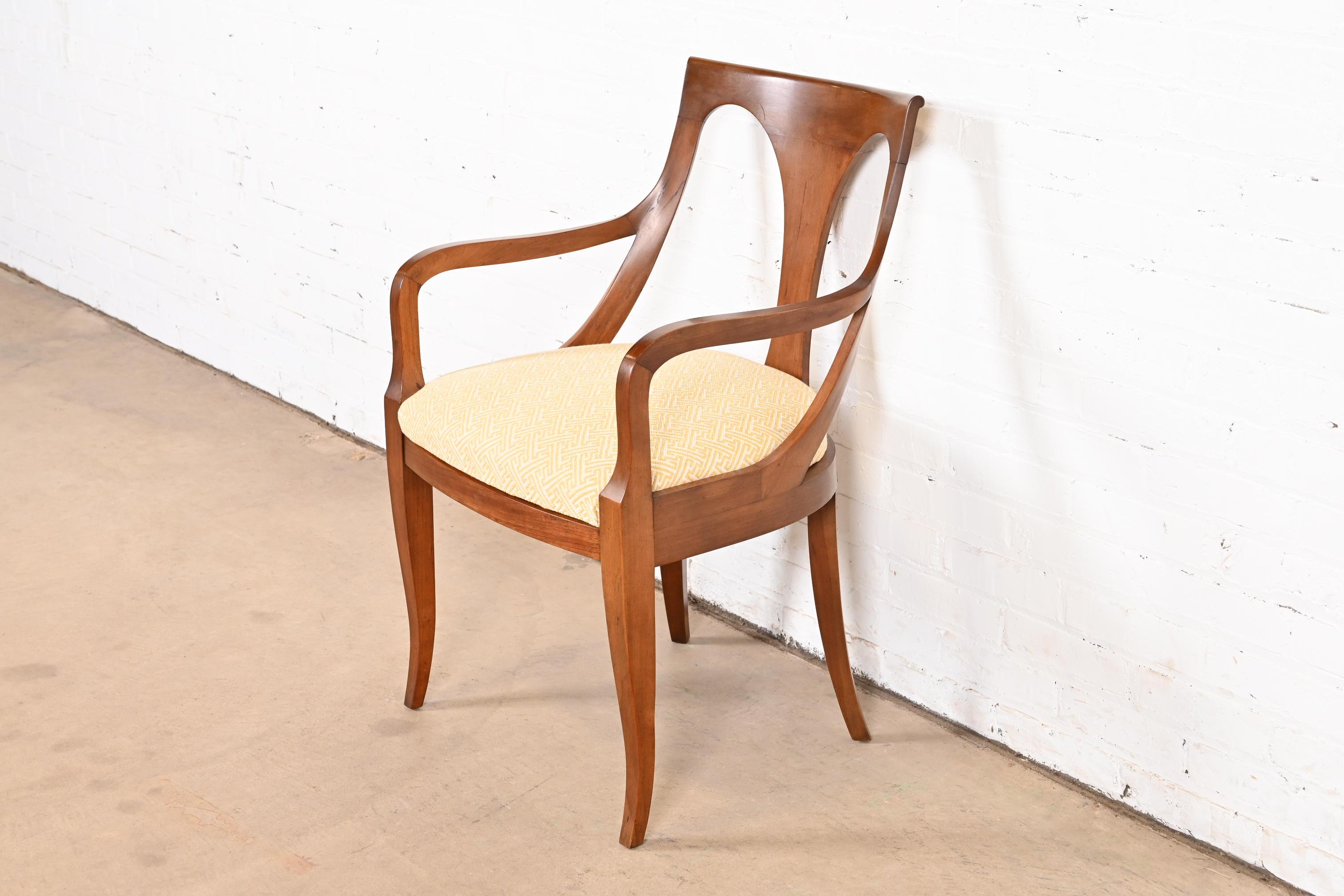 Upholstery Kindel Furniture Regency Cherry Wood Dining Chairs, Set of Six