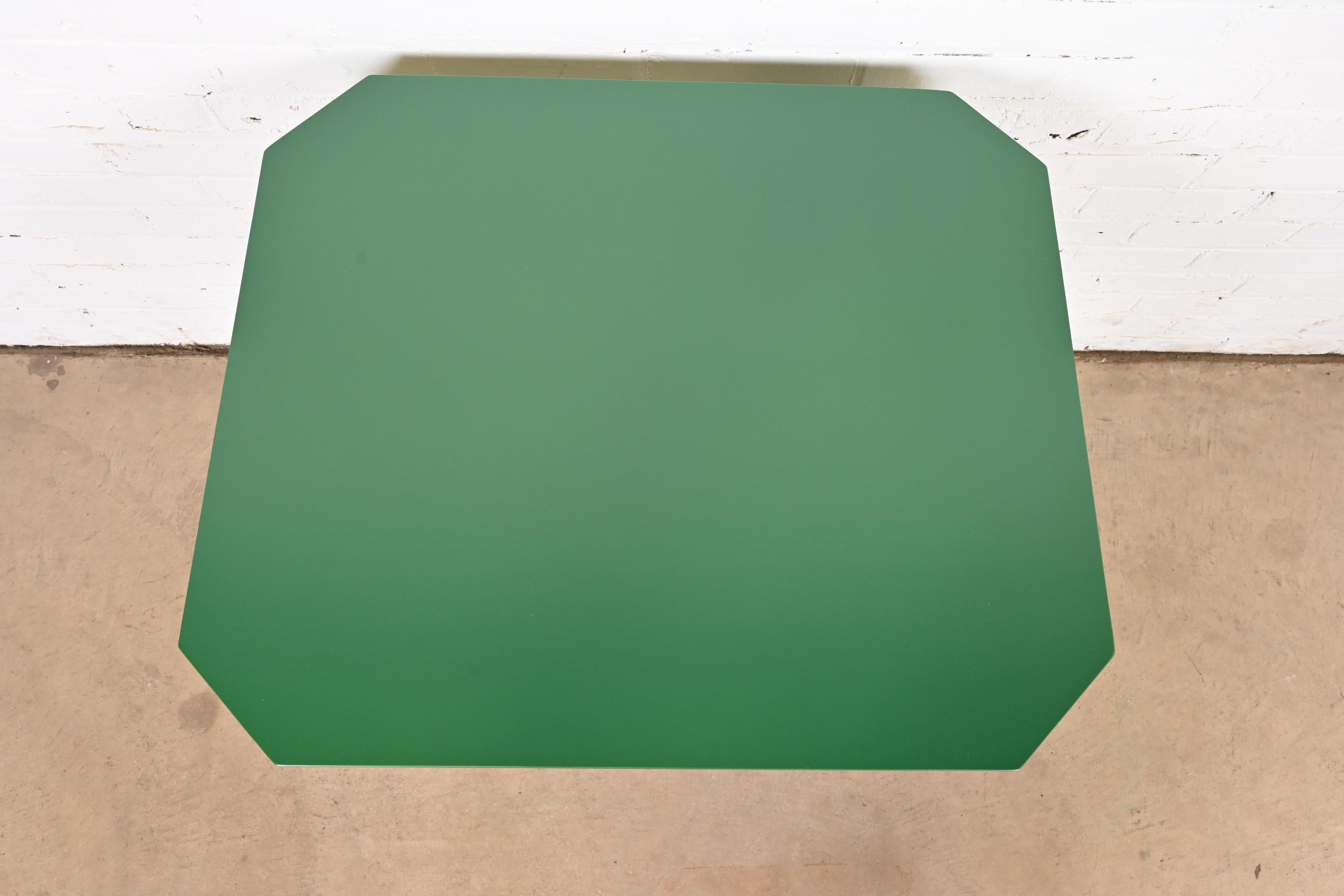20th Century Kindel Furniture Regency Green Lacquered Tea Table, Newly Refinished