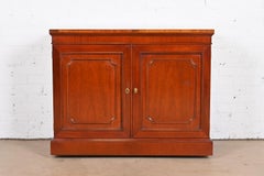Kindel Furniture Regency Mahogany Flip Top Rolling Bar Cabinet