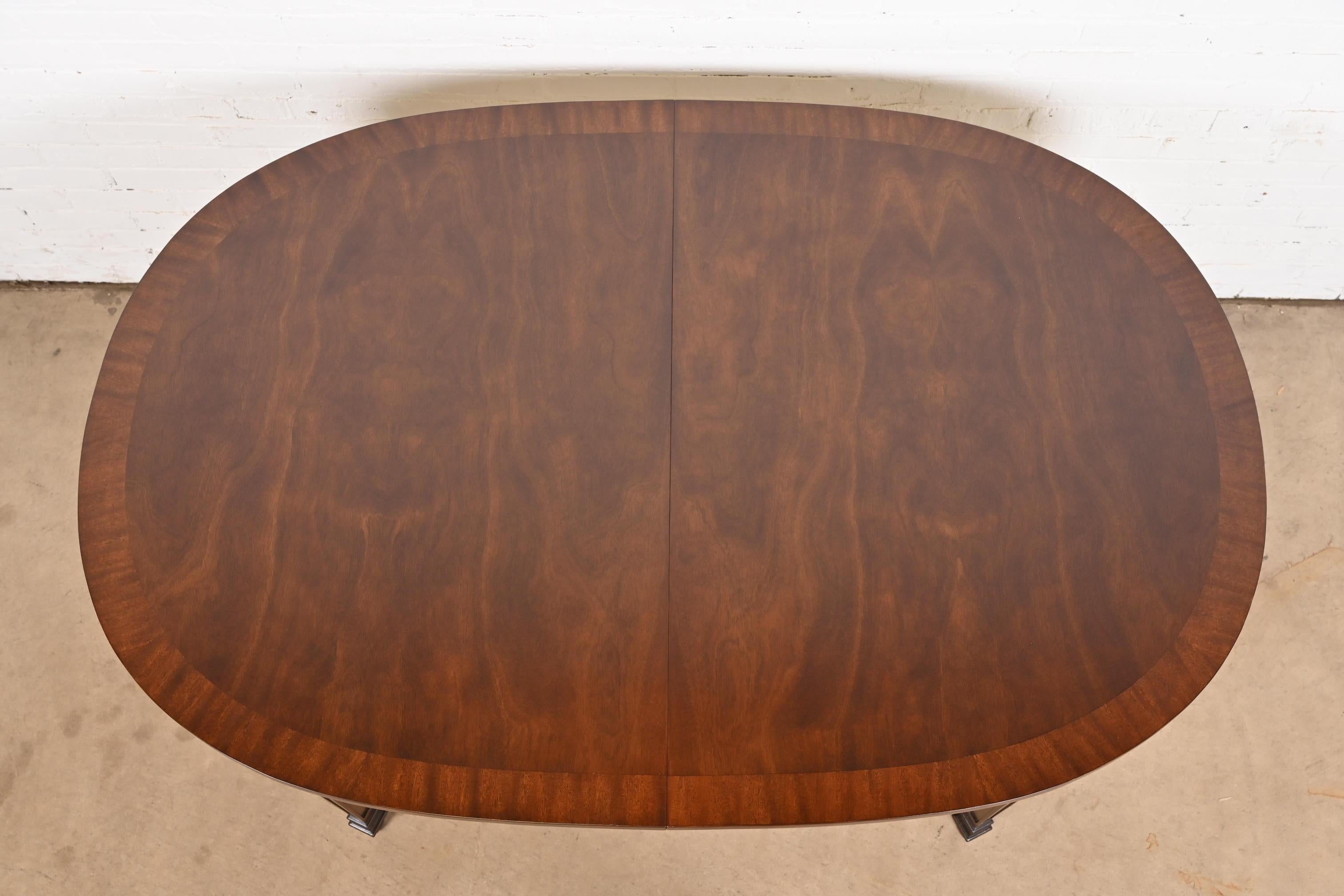 Kindel Furniture Style French Regency Louis XVI Burled Walnut Dining Table 5