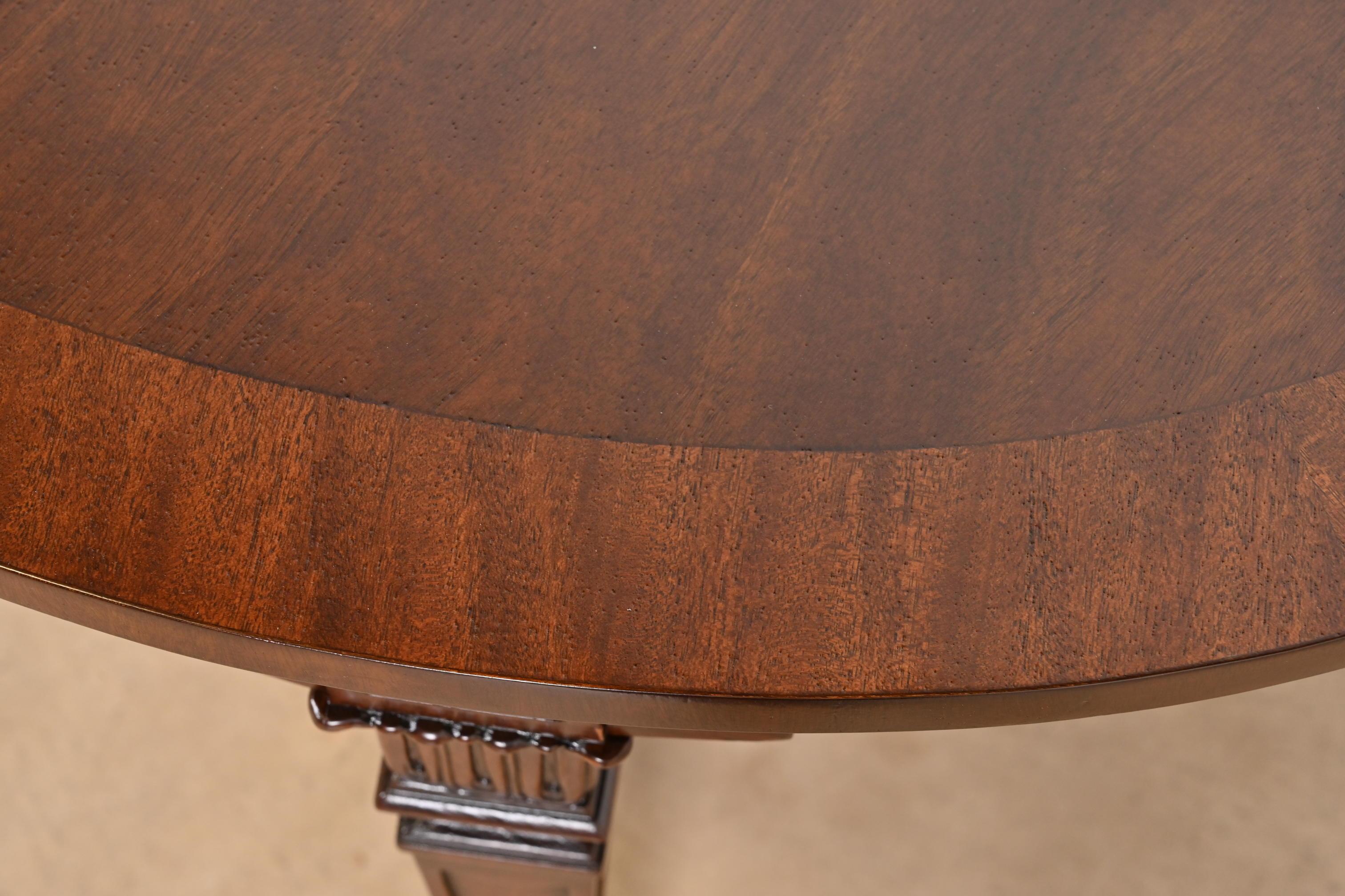 Kindel Furniture Style French Regency Louis XVI Burled Walnut Dining Table 6