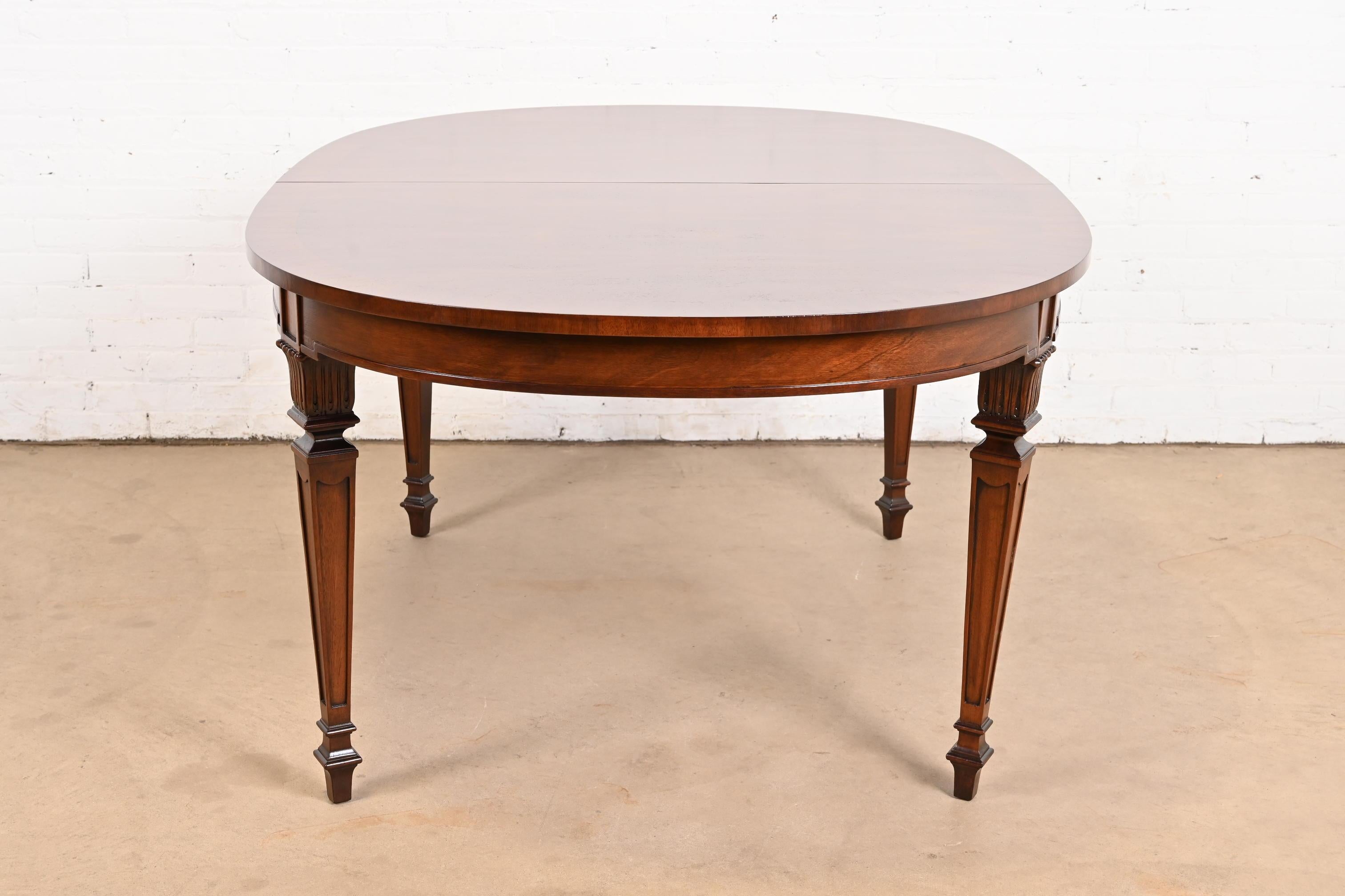 Kindel Furniture Style French Regency Louis XVI Burled Walnut Dining Table 7