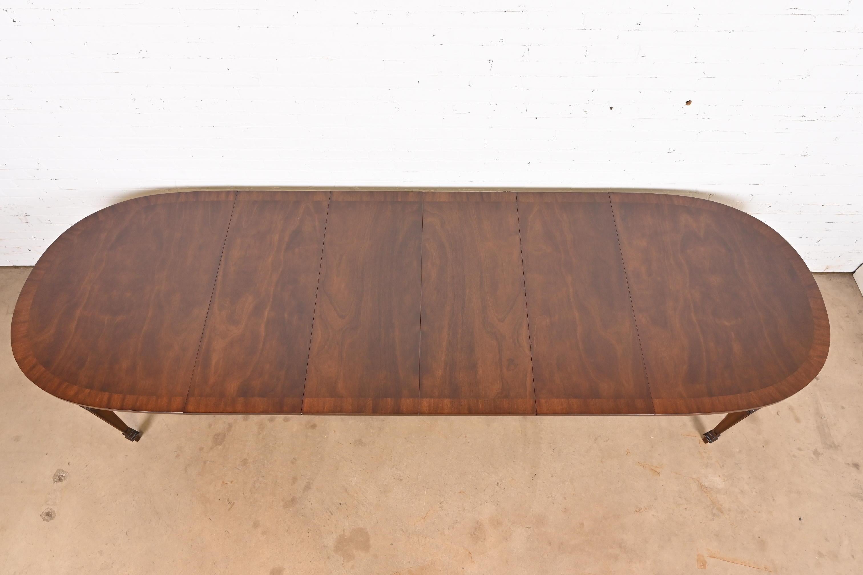 Kindel Furniture Style French Regency Louis XVI Burled Walnut Dining Table 1