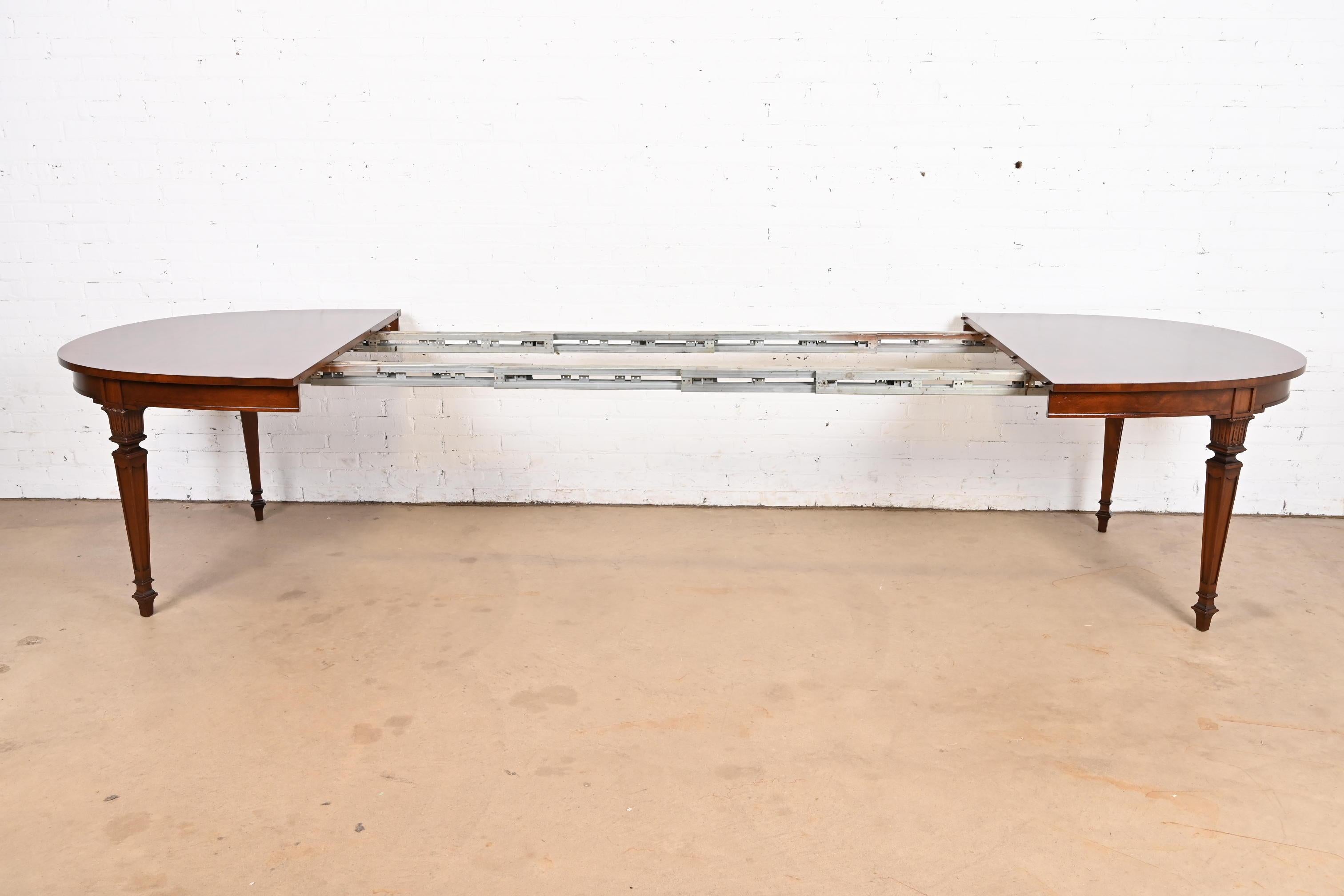 Kindel Furniture Style French Regency Louis XVI Burled Walnut Dining Table 2