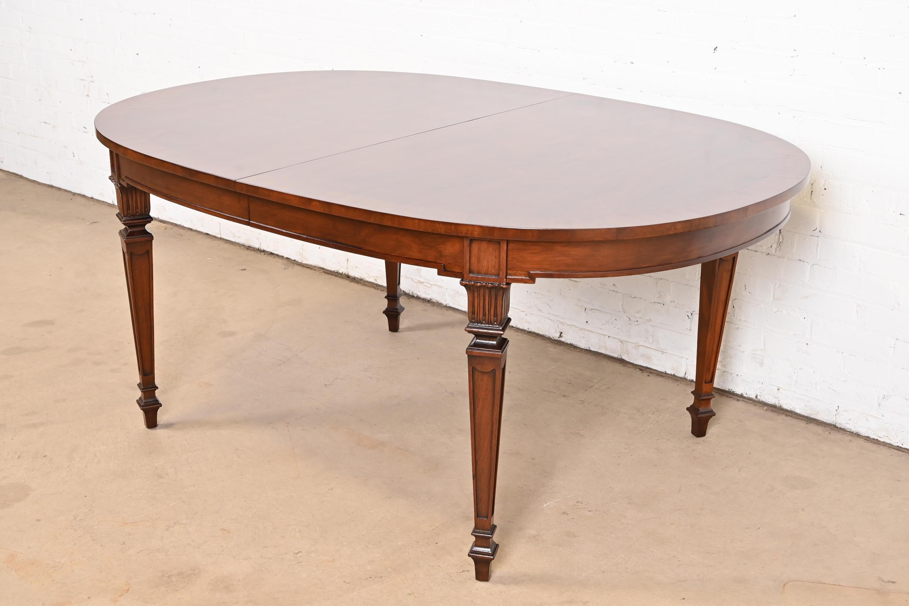 Kindel Furniture Style French Regency Louis XVI Burled Walnut Dining Table 4