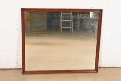 Kindel Furniture Style Mid-Century Mahogany Framed Wall Mirror, 1960s