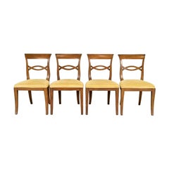 Sillas de comedor de nogal talladas de Kindel, estilo Regency, juego de cuatro