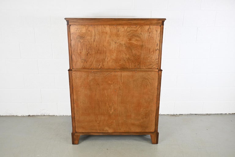 Kindel Furniture Traditional Cherry Highboy Dresser For Sale